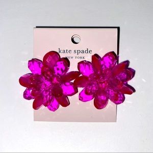 Kate Spade Pink Full Flourish Flower Stud Earrings